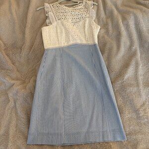 NWOT Lilly Pulitzer Maya Coastal Blue Seersucker Dress